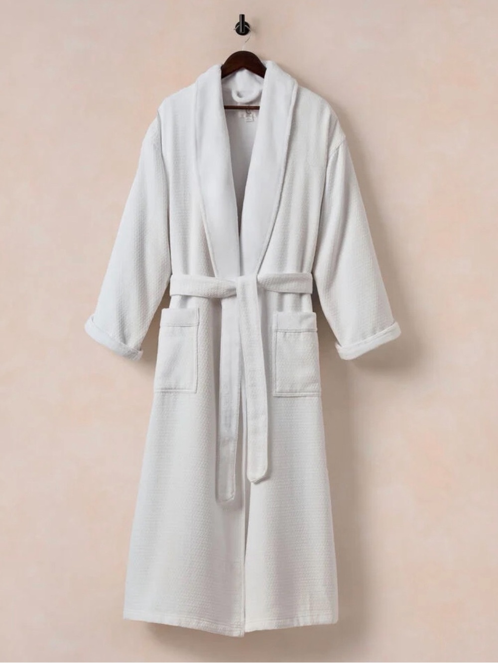 NWOT Ritz Carlton White Diamond Waffle Robe O/S